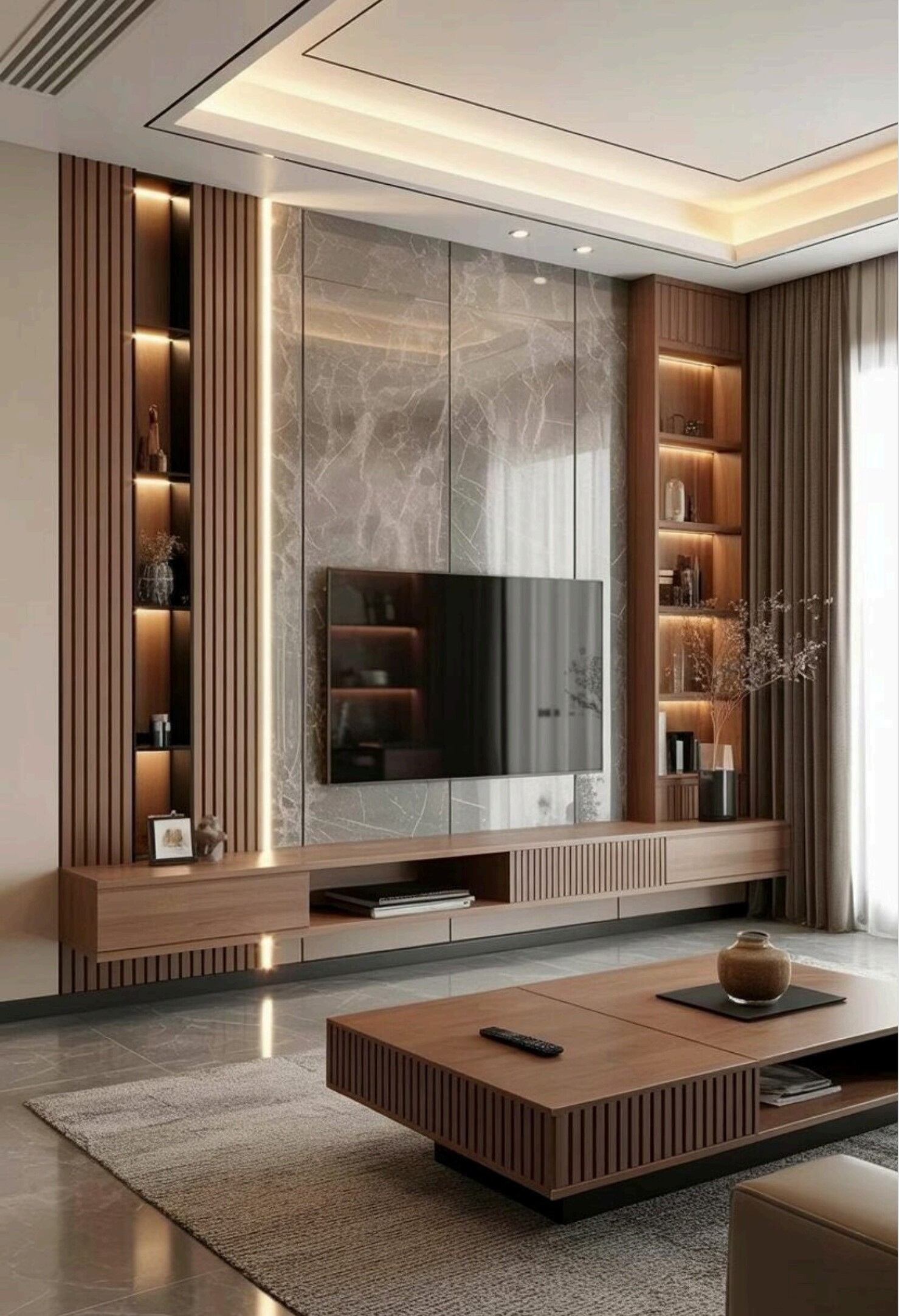 Wall-mounted floating