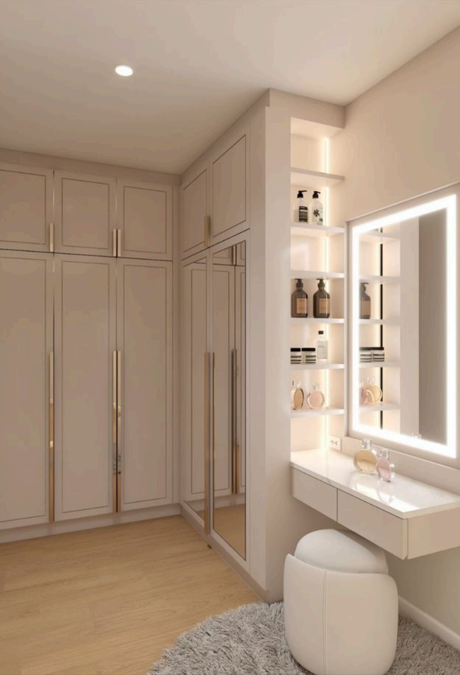 L-shape wardrobe wardrobe design — ModuCrafts